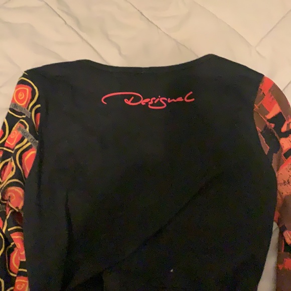 GORGEOUS DESIGUAL BLACK/RED MIDI DRESS XS - Picture 3 of 4